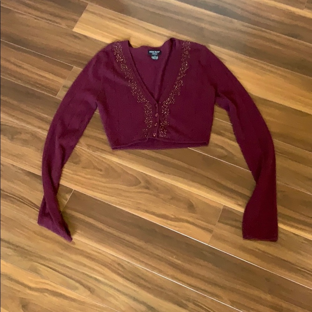 Juniors guess jeans crop top sweater